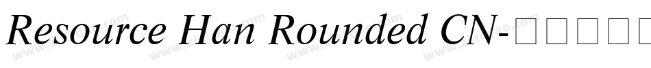 Resource Han Rounded CN字体转换
